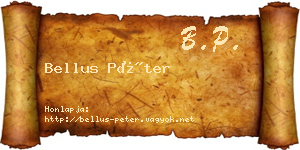 Bellus Péter névjegykártya