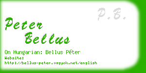 peter bellus business card